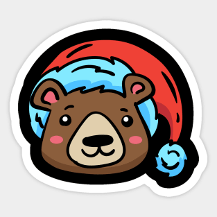 Christmas Jungle Face Bear Sticker